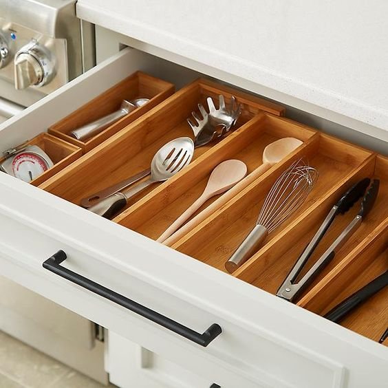 Bamboo Drawer Organizers: Perfect Solution For Small Kitchen Items